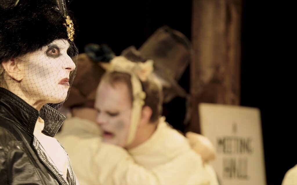 Scene from 'The Last Cyclist' production at La MaMa in New York, August 2017. (Alexander Jorgensen)