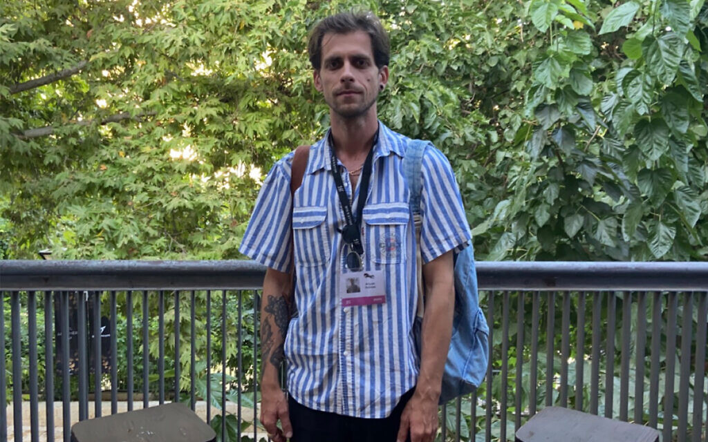 Filmmaker Artyom Dubitski. (Jacob Rivkin/Times of Israel)