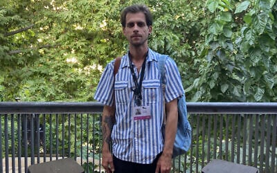 Filmmaker Artyom Dubitski. (Jacob Rivkin/Times of Israel)