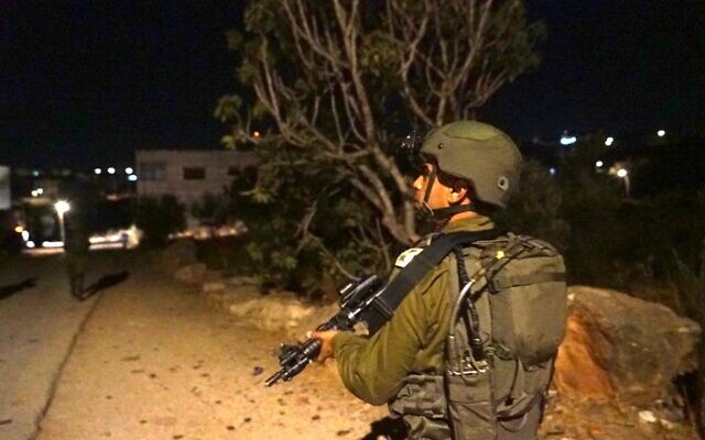 IDF soldiers operating in the West Bank, August 23, 2022. (Israel Defense Forces)