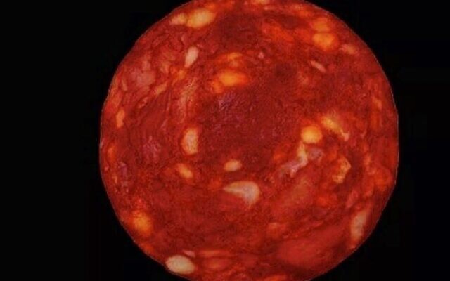 A picture of a chorizo sausage published by French professor Etienne Klein, who told followers it was an image of a star. (courtesy) A picture of a chorizo sausage published by French professor Etienne Klein, who told followers it was an image of a star. (courtesy)