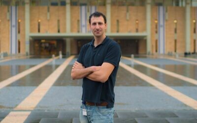 Tomer Avital, outside of the Knesset in Jerusalem. (Asaf Shafir)
