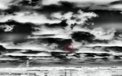 In this screengrab from a video published by the IDF on August 7, 2022, a rocket launch from the Gaza Strip falls short in the Jabaliya refugee camp. (Israel Defense Forces)