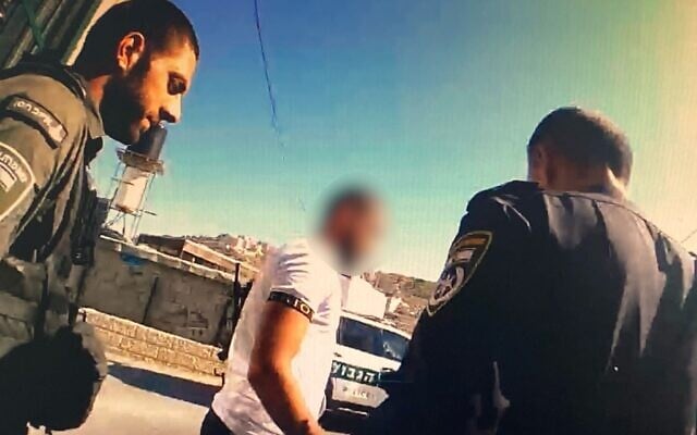 An East Jerusalem resident suspected of planning a shooting attack is arrested in July 2022 (Israel Police) An East Jerusalem resident suspected of planning a shooting attack is arrested in July 2022 (Israel Police)