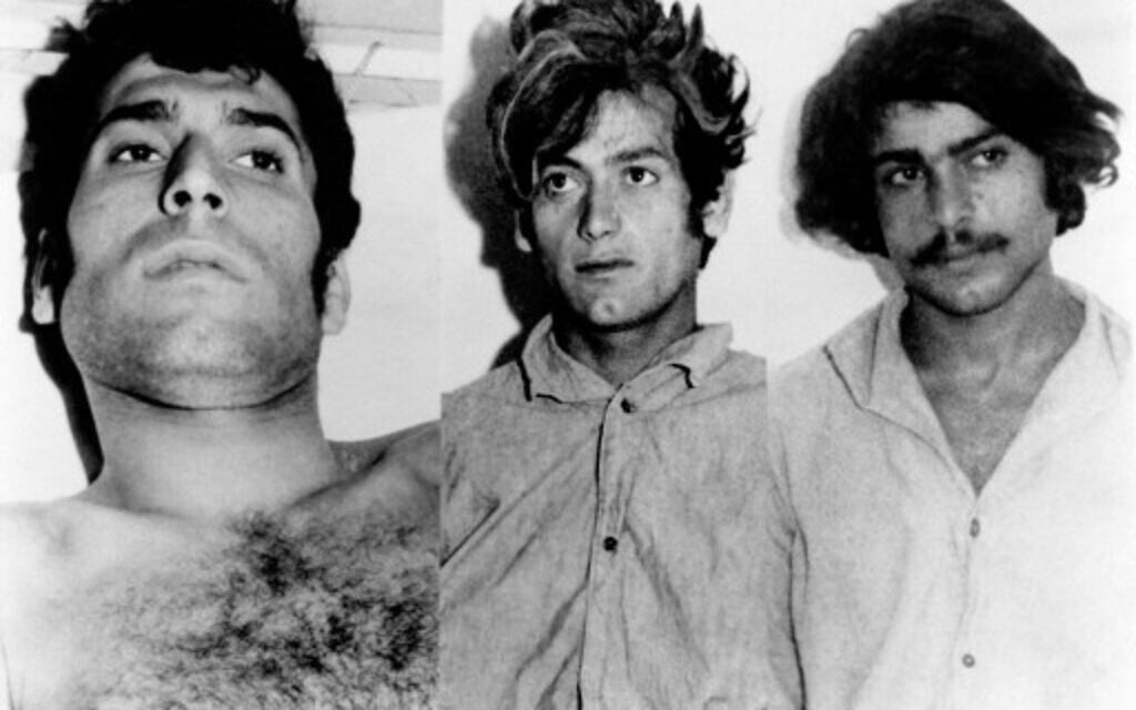 This file combination (combo) of photos taken on September 6, 1972 shows three terrorists captured by German police at the Fürstenfeldbruck Air Base, after the failed action of German police forces to free members of Israel's Olympic team who were taken hostage by militants of the Black September group during the Olympic Games in Munich: (L-R) Ibrahim Mosoud Badran, Samer Mohamed Abdulah and Abed Kair al Dnawly. (EPU / AFP)