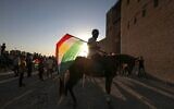 Illustrative: Iraqi Kurds commemorate the fifth anniversary of the Kurdistan Region's independence referendum in Erbil, on September 25, 2022. (Safin Hamed/AFP)