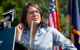 Becca Balint campaigning this year to represent Vermont in Congress in an undated photo. (Becca Balint for US Congress/via JTA)