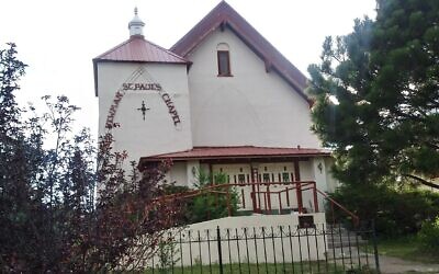 The outside of the church that formerly housed Temple Montefiore in Las Vegas, New Mexico. (Courtesy: Las Vegas Jewish Community Inc.)