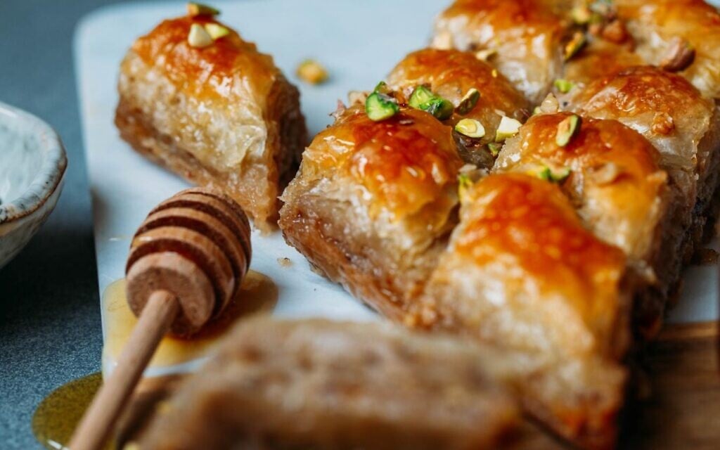 Honey and cardamom Baklava. (The Nosher/JTA) Honey and cardamom Baklava. (The Nosher/JTA)