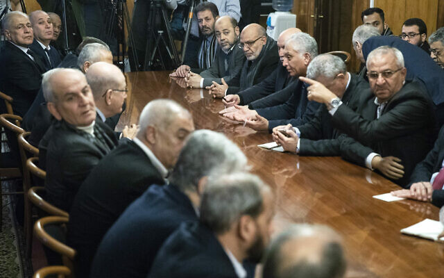 File: Fatah and Hamas officials wait for a meeting with Russian Foreign Minister Sergei Lavrov in Moscow, Russia, Tuesday, February 12, 2019. (AP/Pavel Golovkin) File: Fatah and Hamas officials wait for a meeting with Russian Foreign Minister Sergei Lavrov in Moscow, Russia, Tuesday, February 12, 2019. (AP/Pavel Golovkin)