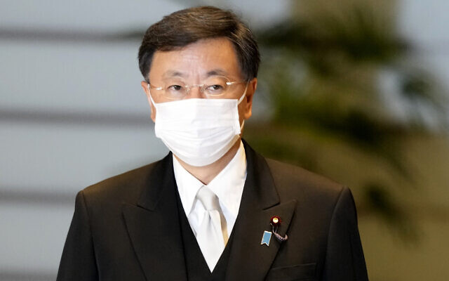Hirokazu Matsuno, Japan's chief cabinet secretary, arrives at the prime minister's official residence after the attestation ceremony of the cabinet by Japanese Prime Minister Fumio Kishida at the Imperial Palace, October 4, 2021, in Tokyo. (AP Photo/Shuji Kajiyama) Hirokazu Matsuno, Japan's chief cabinet secretary, arrives at the prime minister's official residence after the attestation ceremony of the cabinet by Japanese Prime Minister Fumio Kishida at the Imperial Palace, October 4, 2021, in Tokyo. (AP Photo/Shuji Kajiyama)