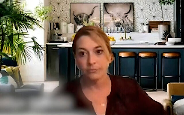 This image released by the House Select Committee investigating the January 6 attack on the US Capitol shows Kellye SoRelle, general counsel for the antigovernment group Oath Keepers, during a deposition displayed at a hearing by the committee on July 12, 2022, on Capitol Hill in Washington. (House Select Committee via AP, File)