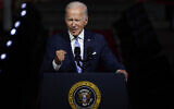 President Joe Biden speaks outside Independence Hall, Thursday, September 1, 2022, in Philadelphia. (AP Photo/Matt Slocum, File)