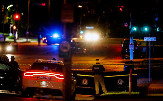Memphis Police officers work an active shooter scene on Poplar Avenue in Memphis, Tenn, Sept. 7, 2022. (Mark Weber/Daily Memphian via AP) Memphis Police officers work an active shooter scene on Poplar Avenue in Memphis, Tenn, Sept. 7, 2022. (Mark Weber/Daily Memphian via AP)