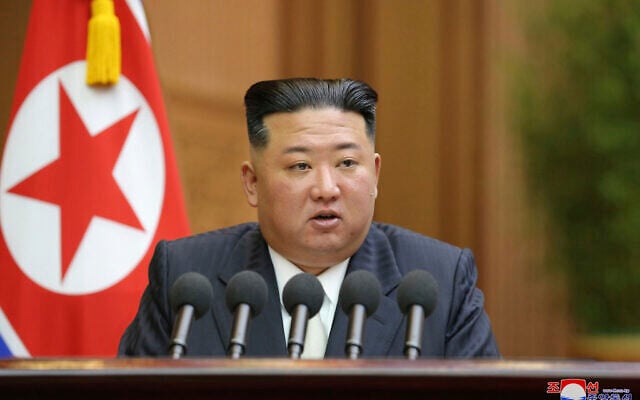 This photo provided by the North Korean government shows North Korean leader Kim Jong Un delivers a speech during a parliament in Pyongyang, North Korea, September 8, 2022. (Korean Central News Agency/Korea News Service via AP) This photo provided by the North Korean government shows North Korean leader Kim Jong Un delivers a speech during a parliament in Pyongyang, North Korea, September 8, 2022. (Korean Central News Agency/Korea News Service via AP)