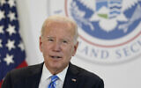 US President Joe Biden speaks about Hurricane Fiona during a visit to the Federal Emergency Management Agency Region 2 office in New York, Thursday, Sept. 22, 2022. (AP/Evan Vucci)