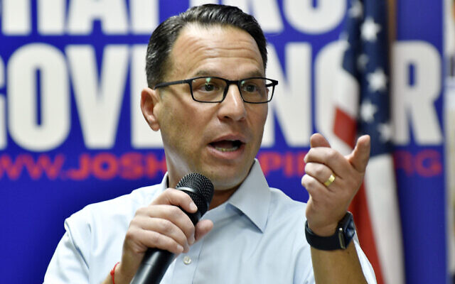 Josh Shapiro, Pennsylvania's Democratic nominee for governor, speaks to the crowd during a campaign event at Adams County Democratic Party headquarters, September 17, 2022, in Gettysburg, Pennsylvania. (AP Photo/Marc Levy) Josh Shapiro, Pennsylvania's Democratic nominee for governor, speaks to the crowd during a campaign event at Adams County Democratic Party headquarters, September 17, 2022, in Gettysburg, Pennsylvania. (AP Photo/Marc Levy)