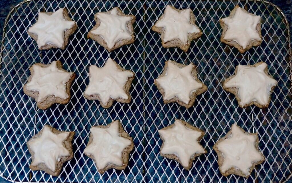 Zimtsterne, also eaten after Yom Kippur as a break-fast treat. (The Nosher/ JTA)