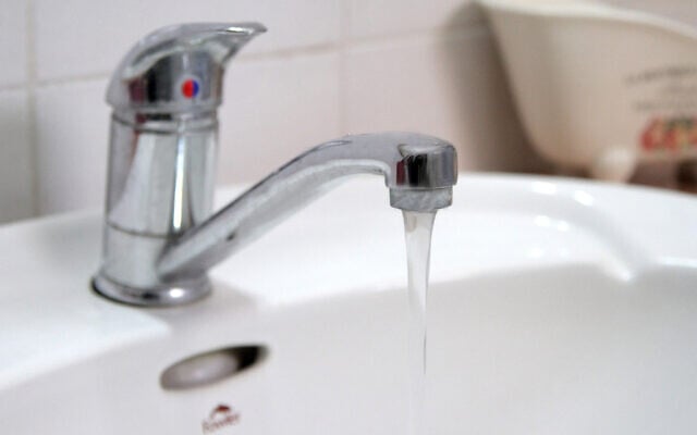 An illustrative photo of tap water running from a sink.(Chen Leopold/Flash90) An illustrative photo of tap water running from a sink.(Chen Leopold/Flash90)