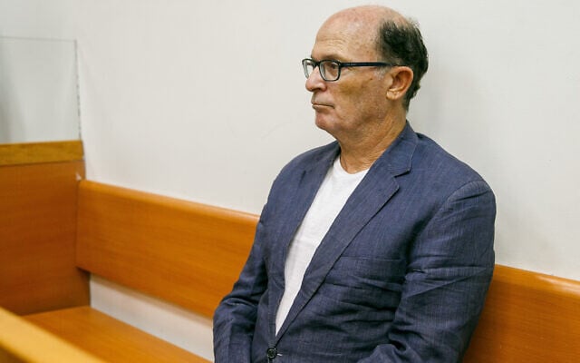 Avriel Bar Yosef, arrested in the submarine affair also known as Case 3000 appears at a court hearing in the Rishon Lezion Magistrate's Court on July 24, 2017. (Flash90) Avriel Bar Yosef, arrested in the submarine affair also known as Case 3000 appears at a court hearing in the Rishon Lezion Magistrate's Court on July 24, 2017. (Flash90)