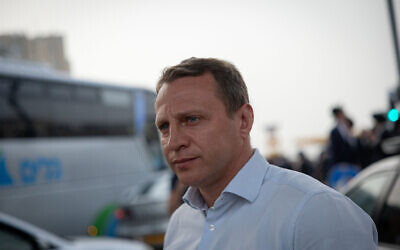 Tourism Minister Yoel Razvozov seen in Jerusalem, March 6, 2022. (Yonatan Sindel/Flash90)