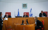 Supreme Court Justice Noam Sohlberg during a Supreme Court hearing, July 18, 2022. (Noam Revkin Fenton/Flash90)