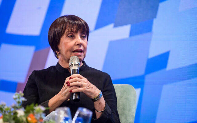 Meretz party head Zehava Galon speaks at a conference in Tel Aviv, September 5, 2022. (Avshalom Sassoni/Flash90) Meretz party head Zehava Galon speaks at a conference in Tel Aviv, September 5, 2022. (Avshalom Sassoni/Flash90)