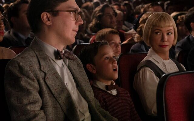 Actors Paul Dano, Mateo Zoryna Francis-Deford and Michele Williams as 'The Fabelmans' in Steven Spielberg's long-awaited, semi-autobiographical film about his own family (Courtesy 'The Fabelmans') Actors Paul Dano, Mateo Zoryna Francis-Deford and Michele Williams as 'The Fabelmans' in Steven Spielberg's long-awaited, semi-autobiographical film about his own family (Courtesy 'The Fabelmans')