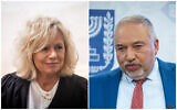 File: Attorney General Gali Baharav-Miara (left) and Finance Minister Avigdor Liberman (right). (Yonatan Sindel/Flash90)