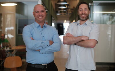 BreezoMeter CEO Ran Korber, left, and Emil Fisher, CTO. (Yariv Eldad)