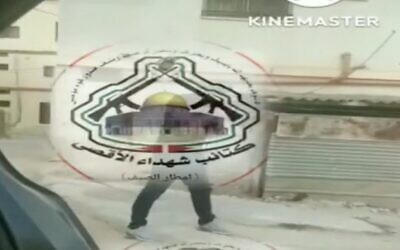Screen capture from unconfirmed video purportedly showing a shooting attack in the northern West Bank, September 13, 2022. (Twitter. Used in accordance with clause 27a of the Copyright Law)