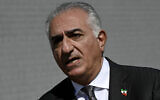 Reza Pahlavi, the son of the late Shah of Iran, speaks during an interview in Washington, DC, September 27, 2022. (Olivier Douliery/AFP)