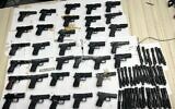 Weapons seized by security forces in the Jordan Valley, after an alleged gun-smuggling attempt over the border with Jordan on September 24, 2022. (Israel Defense Forces)