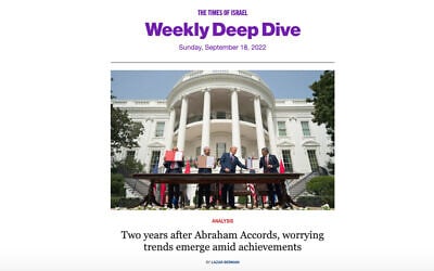 Weekly Deep Dive, September 18, 2022 (screenshot)