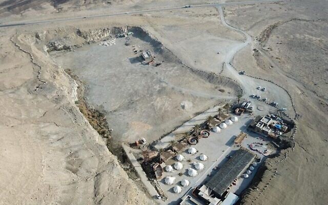 A proposed site for an amphitheater in the Negev's Ramon Crater, next to the Selina firm's glamping site. (Courtesy, Lev Hamidbar) A proposed site for an amphitheater in the Negev's Ramon Crater, next to the Selina firm's glamping site. (Courtesy, Lev Hamidbar)