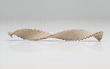 A helix artisanal piece produced by a wood-based 3D printing ink developed by researchers at Jerusalem's Hebrew University, September 20, 2022. (Supplied)