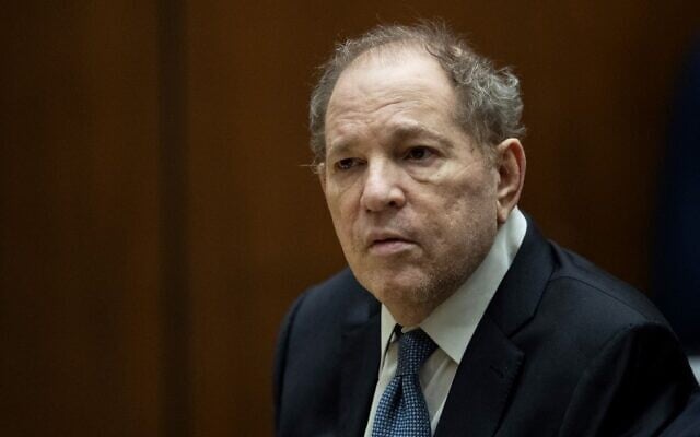 Former US film producer Harvey Weinstein appears in court at the Clara Shortridge Foltz Criminal Justice Center in Los Angeles, California, October 4, 2022. (Etienne Laurent/Pool/AFP) Former US film producer Harvey Weinstein appears in court at the Clara Shortridge Foltz Criminal Justice Center in Los Angeles, California, October 4, 2022. (Etienne Laurent/Pool/AFP)
