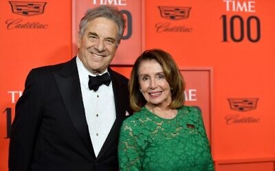 US Speaker of the House of Representatives Nancy Pelosi (R) and husband Paul Pelosi arrive for the Time 100 Gala at Lincoln Center in New York, April 23, 2019. (Angela Weiss/AFP)