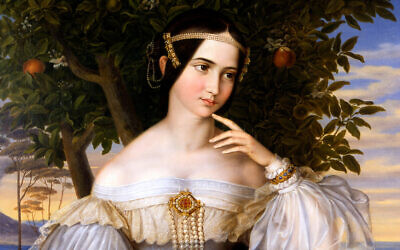 Detail from portrait of Charlotte von Rothschild (1819-1884) by Moritz Daniel Oppenheim, 1836. (Public Domain/Courtesy of the Author)