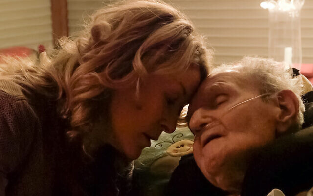 Ondi Timoner and her father Eli Timoner in 'Last Flight Home,' Ondi's film about Eli's assisted suicide. (MTV Documentary Films/ via JTA)