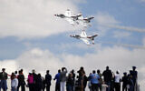 The Thunderbirds perform after the USAir Force Academy graduation, May 30, 2019, at Air Force Academy, Colorado. (AP Photo/David Zalubowski)