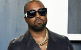 Kanye West at the Vanity Fair Oscar Party in Beverly Hills, California, February 9, 2020. (Evan Agostini/Invision/AP)
