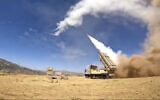 In this image taken from video footage provided by Iranian military on September 29, 2022, missiles launch during an attack targeting the Iraqi Kurdish region. (Iranian military via AP)