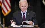 US President Joe Biden speaks during a meeting of the reproductive rights task force in the State Dining Room of the White House in Washington, Tuesday, October 4, 2022. (AP Photo/Susan Walsh)