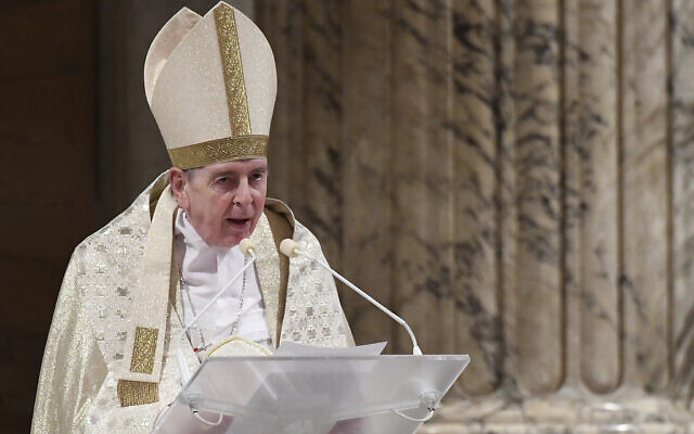 File: Swiss Cardinal Kurt Koch celebrates the Vespers of the Solemnity of the Conversion of Saint Paul, at the St. Paul outside the Walls Basilica, in Rome, Monday, Jan. 25, 2021 (Ettore Ferrari/Pool via AP, File) File: Swiss Cardinal Kurt Koch celebrates the Vespers of the Solemnity of the Conversion of Saint Paul, at the St. Paul outside the Walls Basilica, in Rome, Monday, Jan. 25, 2021 (Ettore Ferrari/Pool via AP, File)