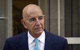 Tom Barrack exits Brooklyn Federal Court on Oct. 21, 2022, in New York (AP Photo/Bebeto Matthews)