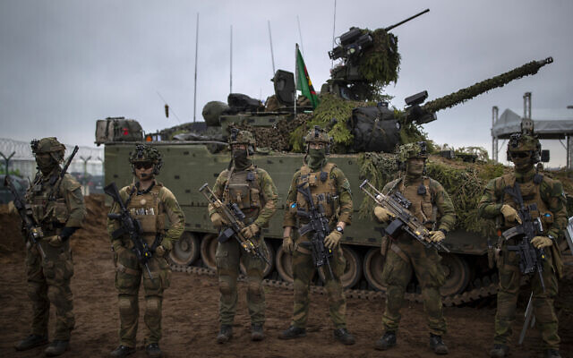 Soldiers of the Norway Army take part in the NATO military exercise 'Iron Wolf 2022-II' at a training range in Pabrade, north of the capital Vilnius, Lithuania on Wednesday, October 26, 2022. (AP Photo/Mindaugas Kulbis) Soldiers of the Norway Army take part in the NATO military exercise 'Iron Wolf 2022-II' at a training range in Pabrade, north of the capital Vilnius, Lithuania on Wednesday, October 26, 2022. (AP Photo/Mindaugas Kulbis)