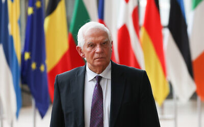Josep Borrell, High Representative of the EU for Foreign Affairs and Security Policy, in Brussels ahead of the Association Council meeting with Israel (EU)
