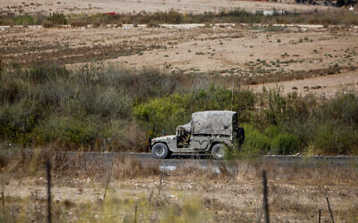 Illustrative: Israeli soldiers are seen near the scene of a shooting attack, near the West Bank settlement of Shavei Shomron, on October 11, 2022. (Nasser Ishtayeh/Flash90)
