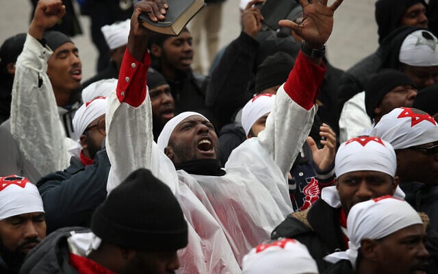 Members of the Black Hebrew Israelites demonstrate outside the US Capitol in Washington, November 13, 2018. (Win McNamee/Getty Images via JTA) Members of the Black Hebrew Israelites demonstrate outside the US Capitol in Washington, November 13, 2018. (Win McNamee/Getty Images via JTA)